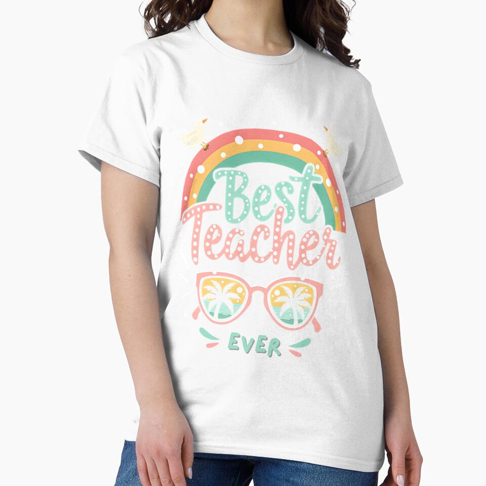 Best Teacher Ever – Colorful & Fun Appreciation Design for Educators by DesignDoodleArt