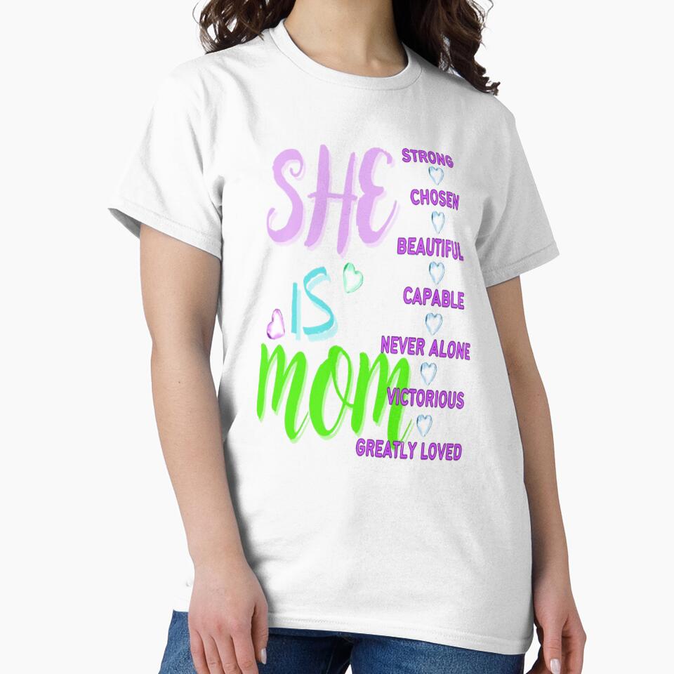 She is Mom, Bohemian Mothersday Stepmom Mothersday, Super Mom Super Wife Mothersday by Adri Barnard