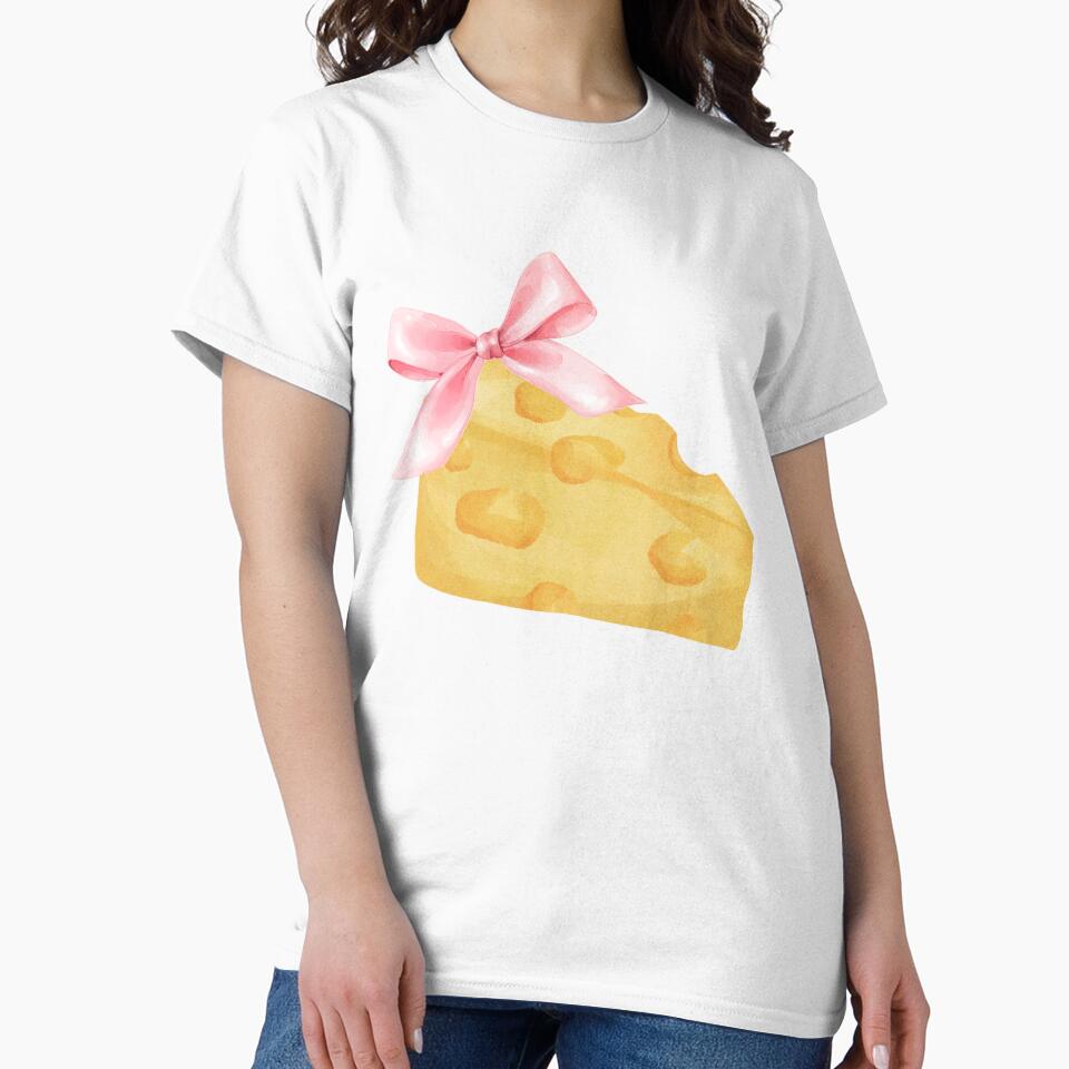 Cheese Wedge with Pink Bow – Coquette Charcuterie Picnic Aesthetic by DivinePassion