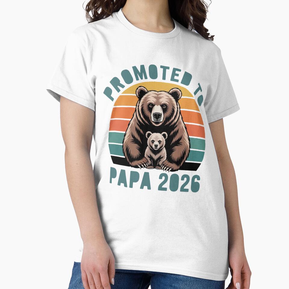 Dad To Be 2026 Retro Bear Family Graphic by QuiteOrbit
