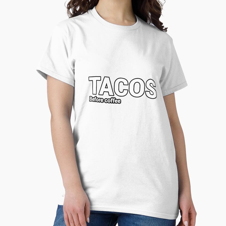Tacos before coffee food meme minimalist hydro flask by CheeseBlueprint