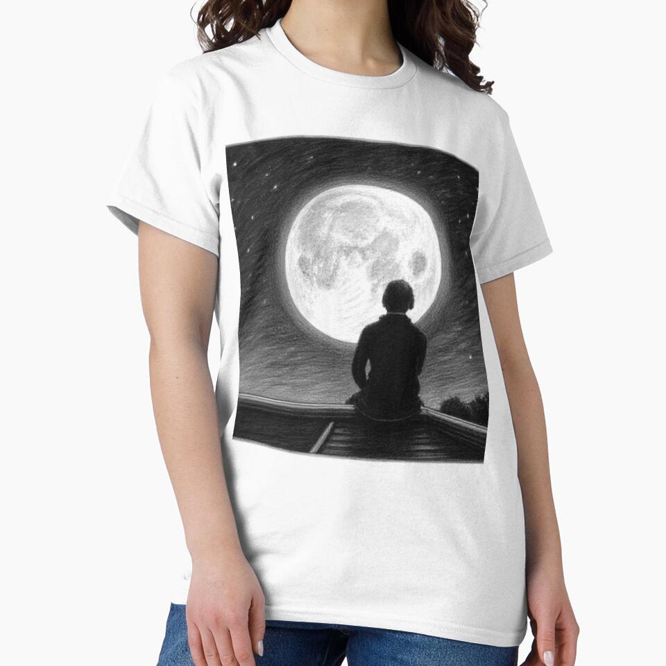 Rooftop Moon Reflection by Ali Doodles