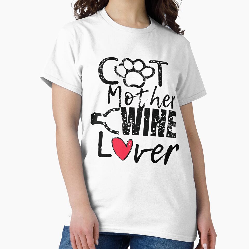 Cat Mother Wine Lover Grunge by Rabbitti