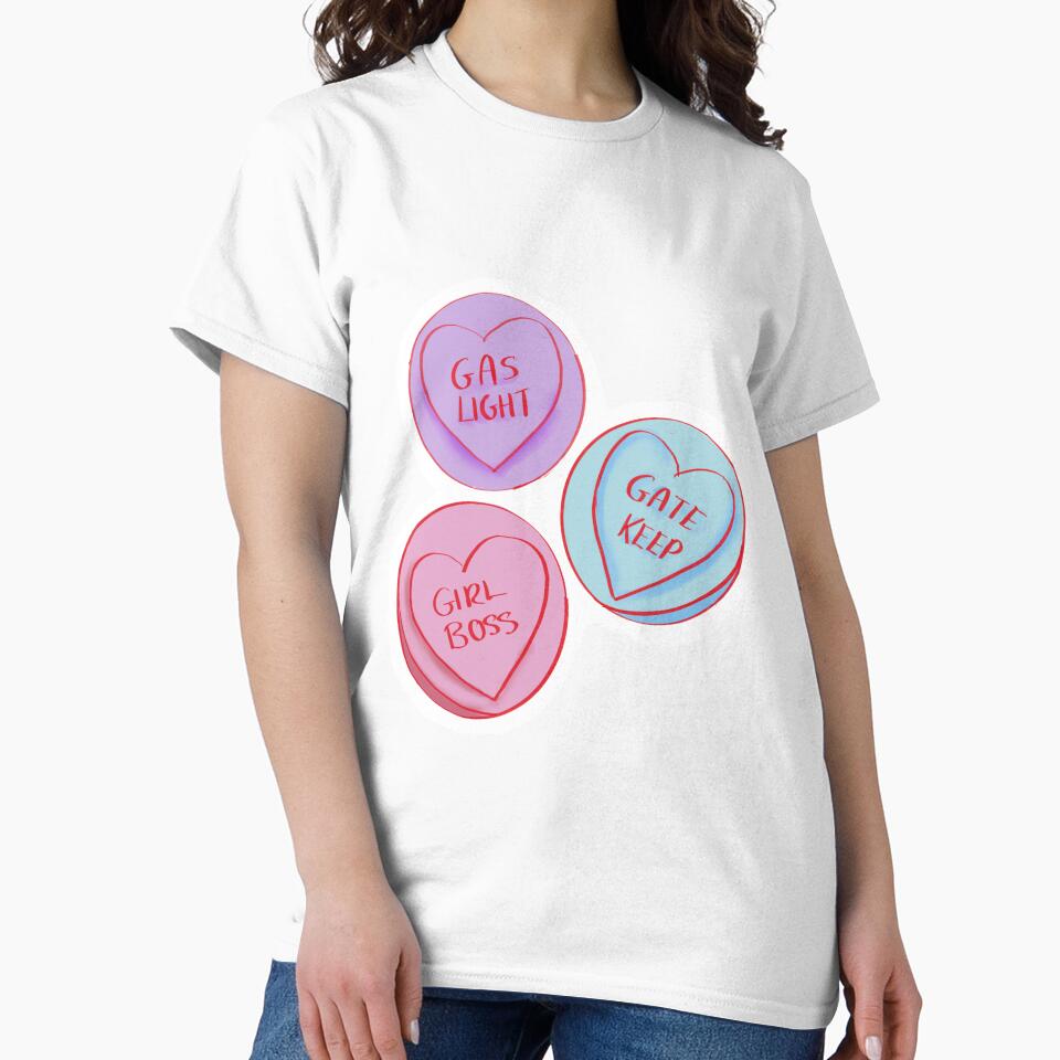 Gaslight, Gatekeep, Girlboss hearts by moonart707
