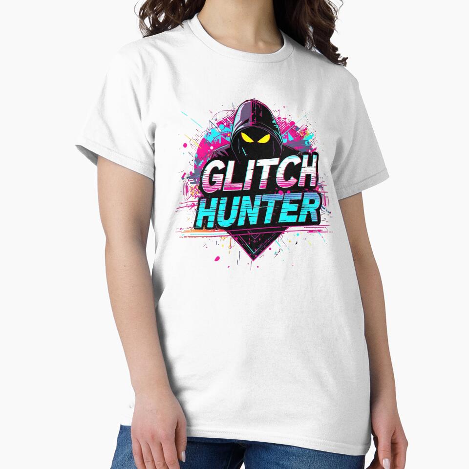 Glitch Hunter Masked Gamer Art – Speedrunning Cyberpunk Style by PHRASEandSTYLE