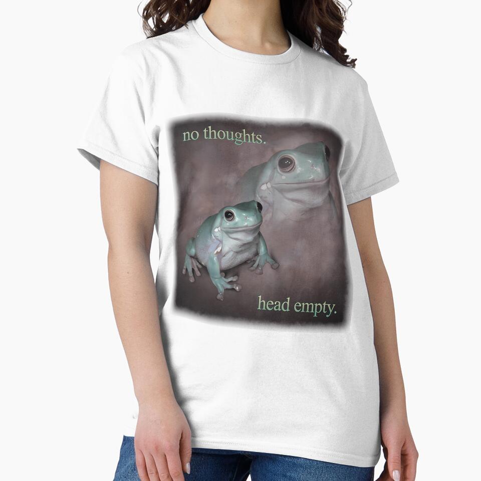 No Thoughts Head Empty Frog Word Art by JereSenpaiYT