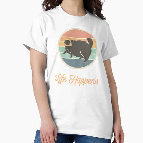 "Life Happens" - Bread Head Cat with Retro Vintage Sunset by RisenAgain - Quantum BrainGlitch | Designs
