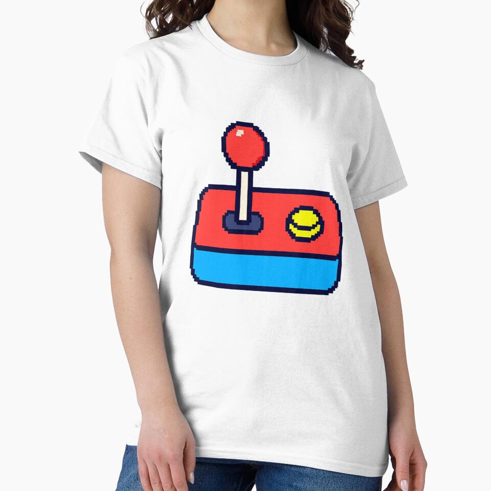 Classic Arcade Joystick, Retro Gaming Art by E.D.CH designs.