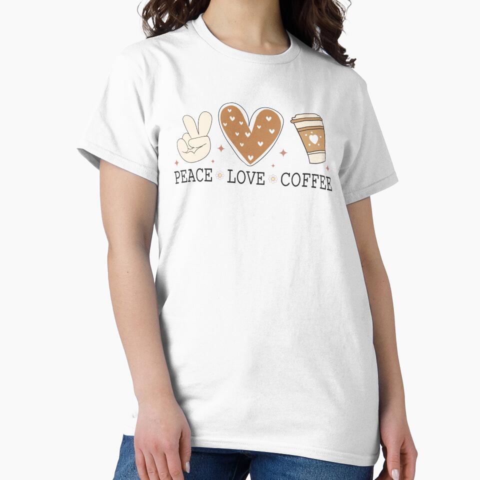 Peace Love Coffee – Boho Caffeine Lover by artcultreone