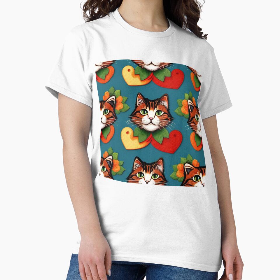 Cat and heart pattern by Roxburylane
