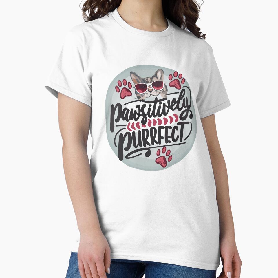 Pawsitively Purrfect Cute Cat Pun - Pets Puns and Quotes by CoffeeJoeMugs