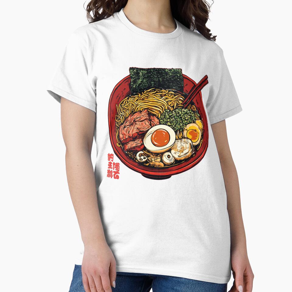 Spicy Ramen Noodles Bowl With Eggs and Beef Buldak by Nightarcade