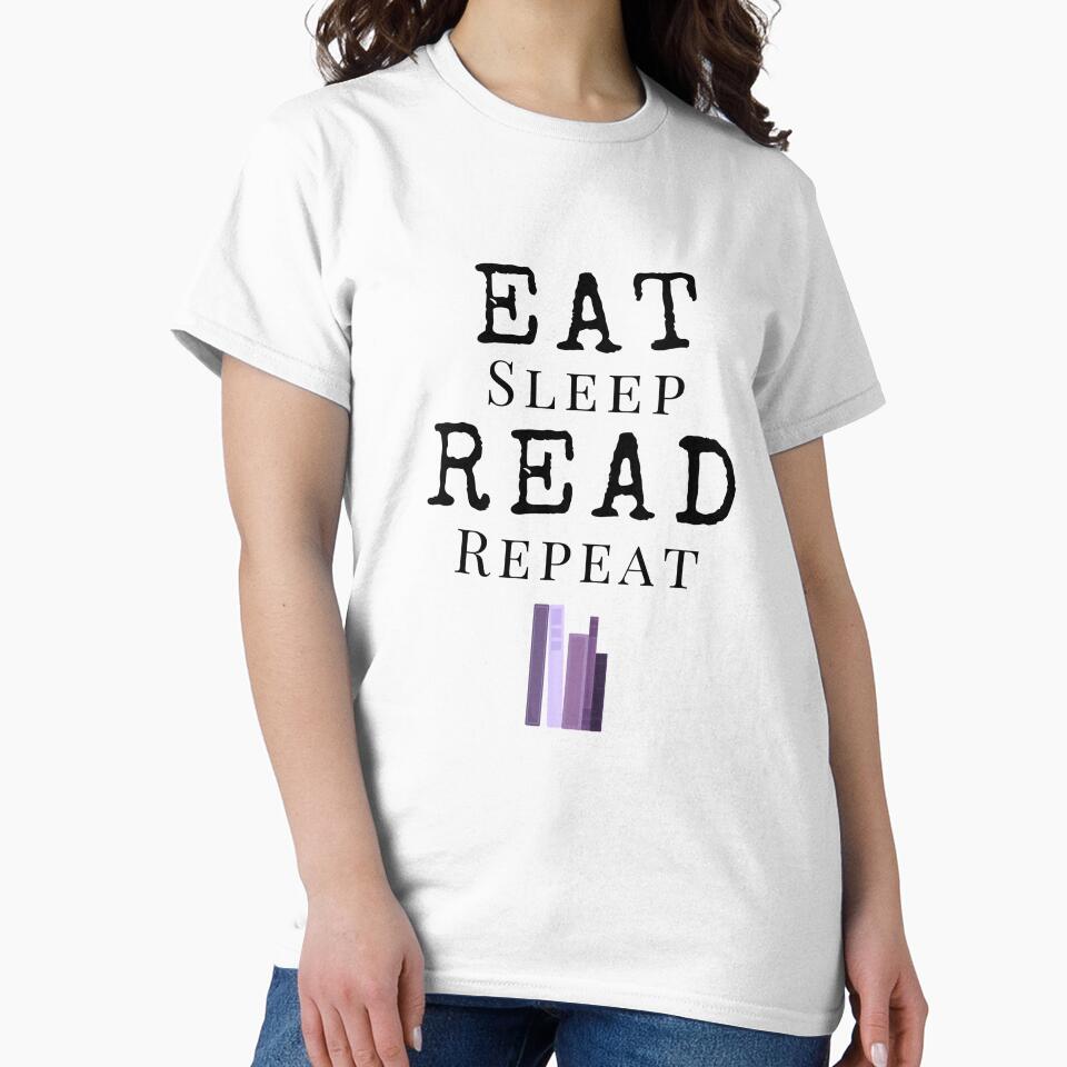 Eat Sleep Read Repeat Book Lover Gift Sticker by ade-datt