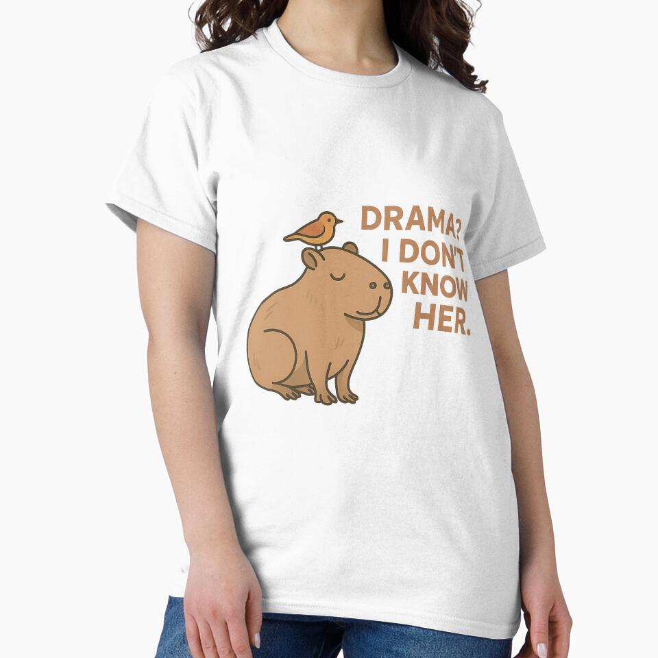 drama i dont know her No Drama Capybara – Chill Funny Animal Sticker by El-kournafi