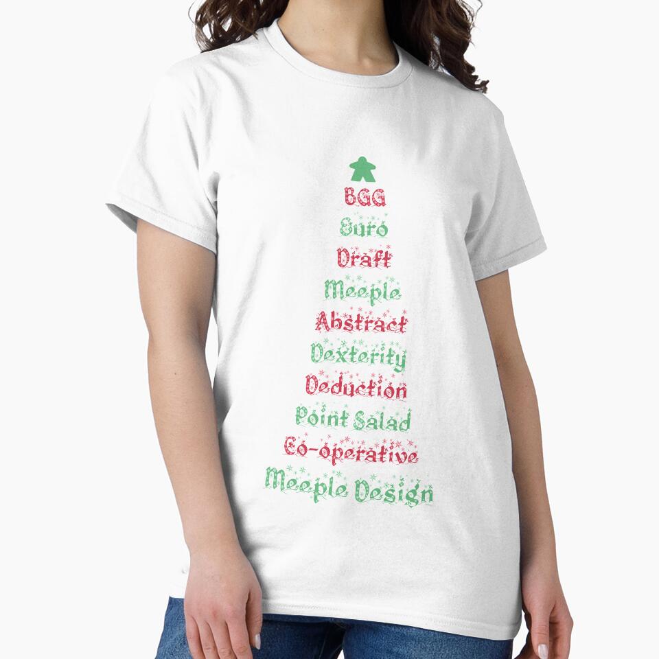 Meeple Design Board Game Category Christmas Tree - Board Games - Gaming Art by MeepleDesign