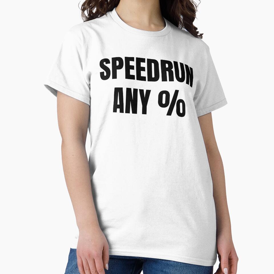 Speedrun Any % – Bold Minimal Gamer Text by PHRASEandSTYLE