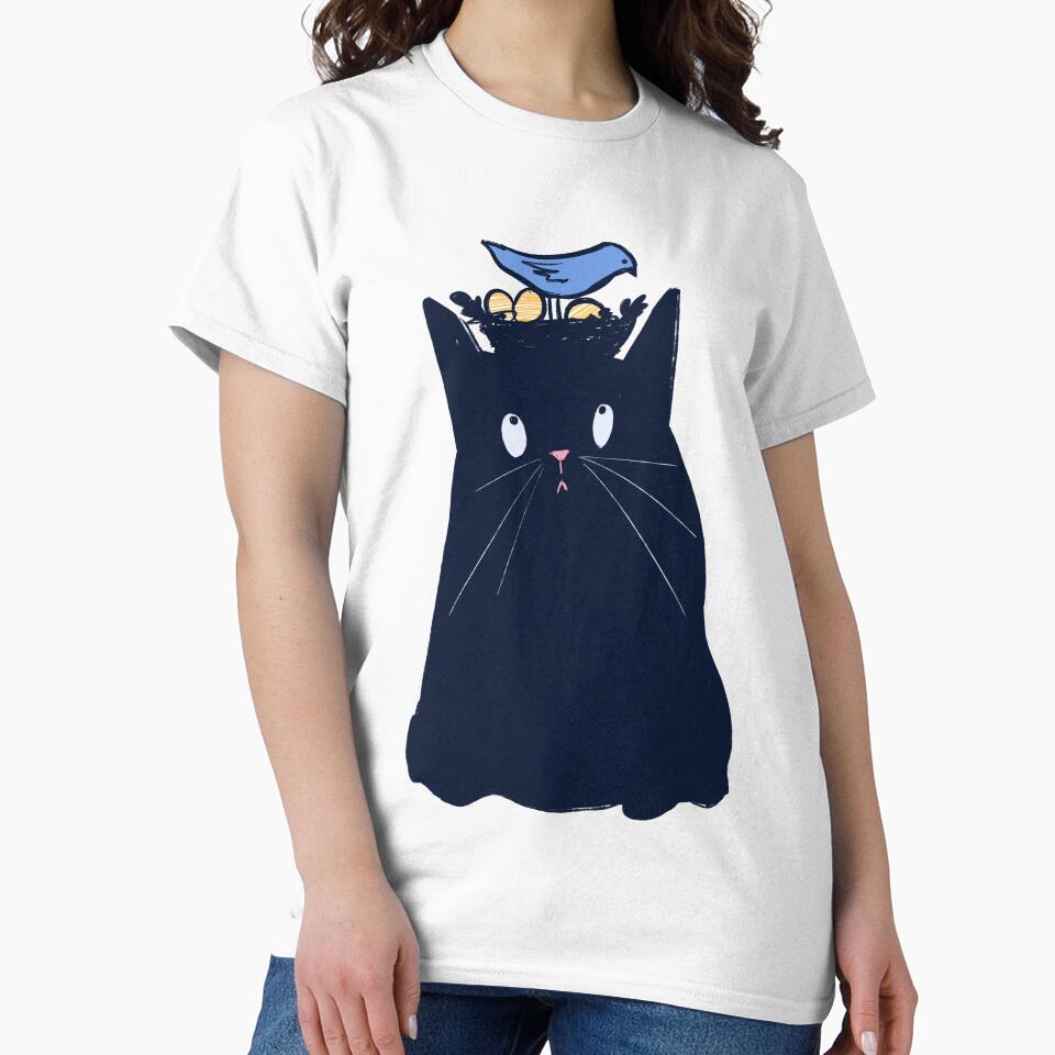 Funny Black Cat No Thoughts Head Empty Meme by ArtbyLanaN