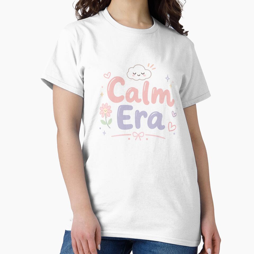 Calm Era Kawaii Aesthetic Design | Cute Pastel Relaxing Vibes | Soft Life Mood Minimal Illustration by Sanika arts