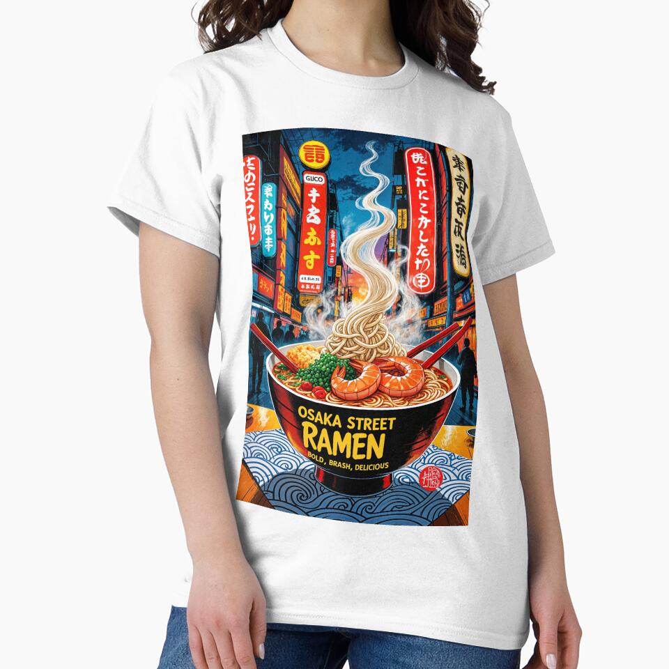 Osaka Street Ramen Poster – Bold Japanese Noodle Art by Ceemko's Vintage Corner