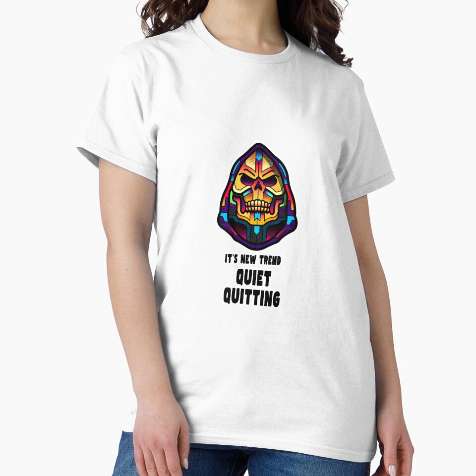 Quiet Quitting Hoodie Skull by PodiShawna