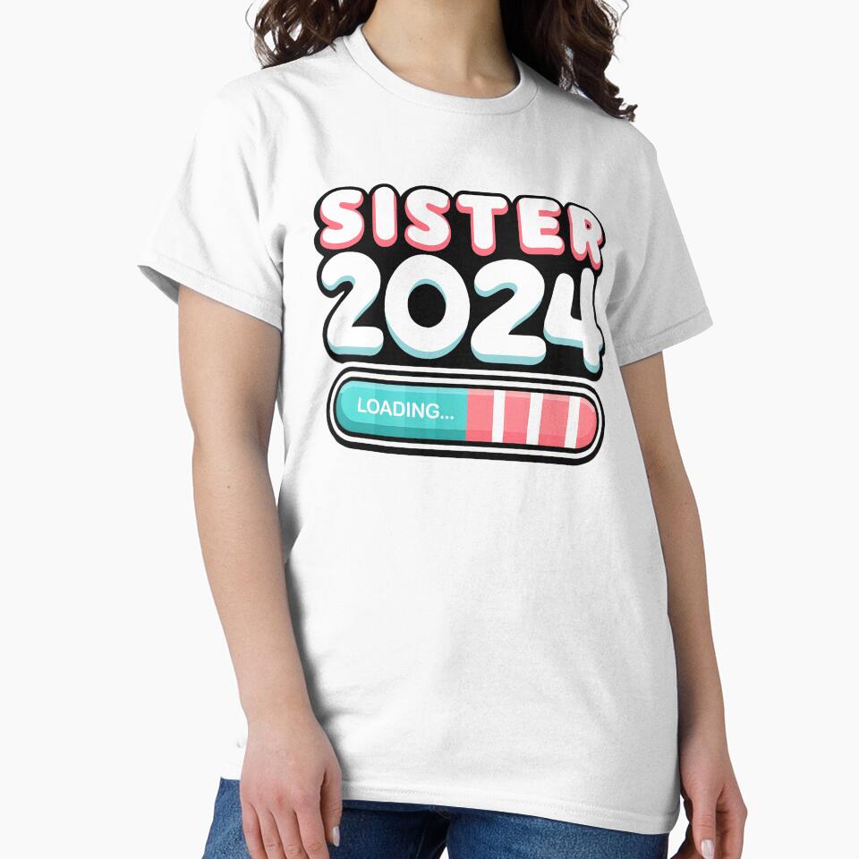 Promoted to Sister 2024 Loading Bar Pregnancy Announcement by Lollipoppastel