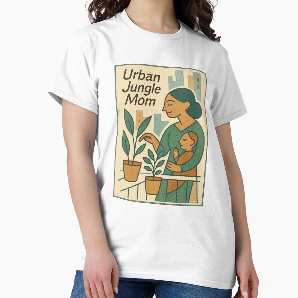 Urban Jungle Mom Raising Plants & Kid by InkMarks
