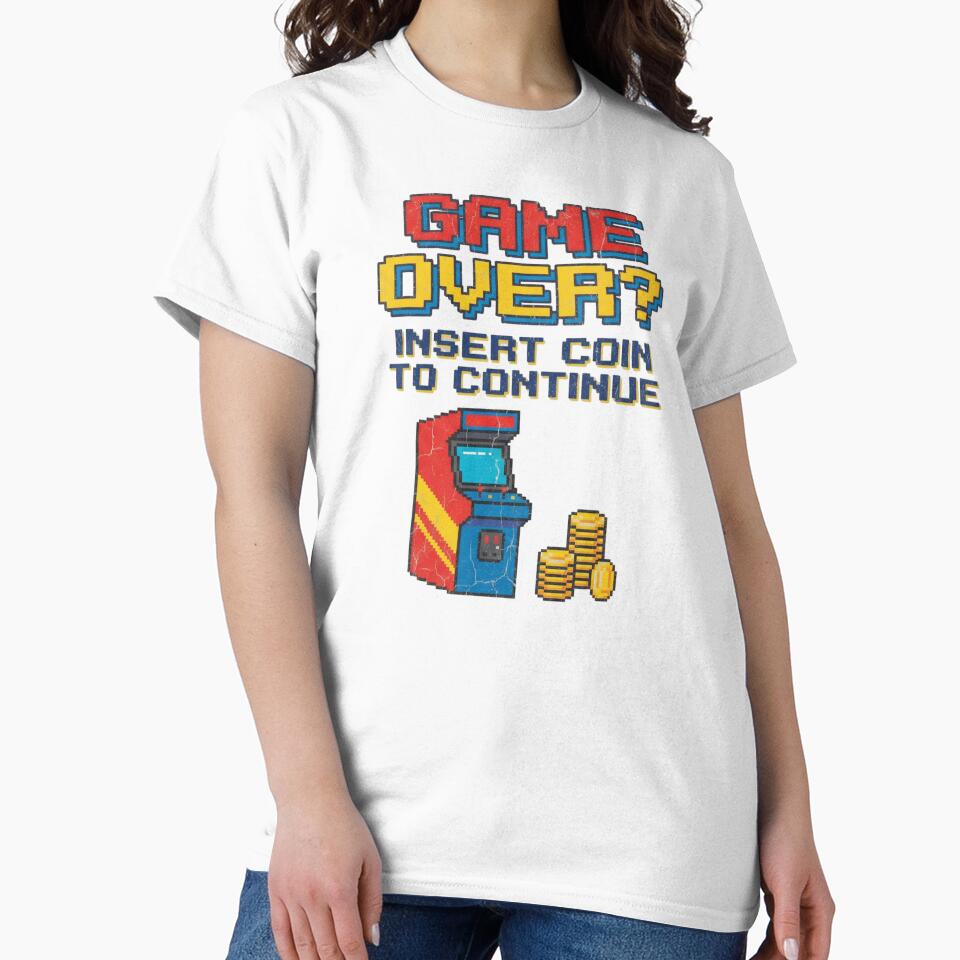 Game Over? Insert Coin To Continue — Retro Arcade Pixel Art by Afridi Art House