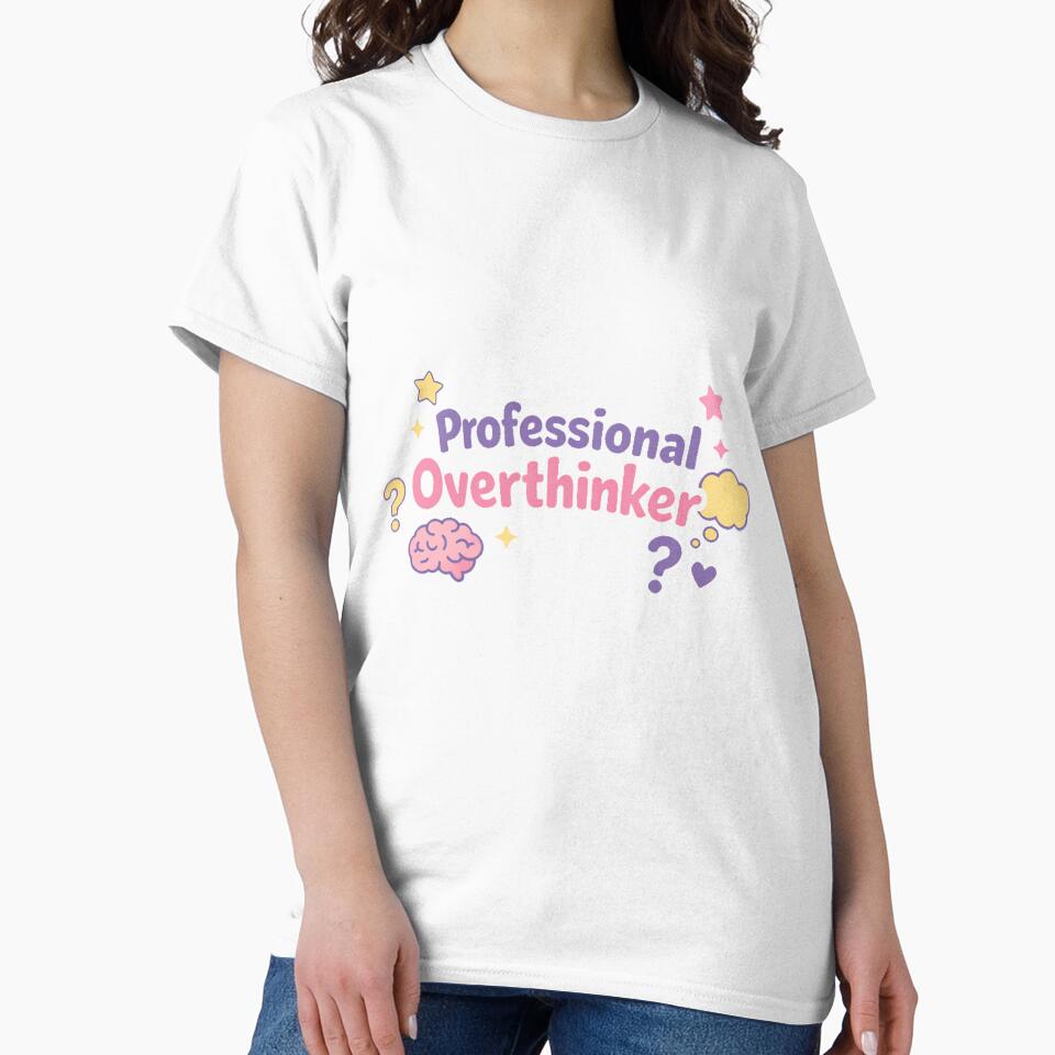 Professional Overthinker – Brain & Clouds by printiqe