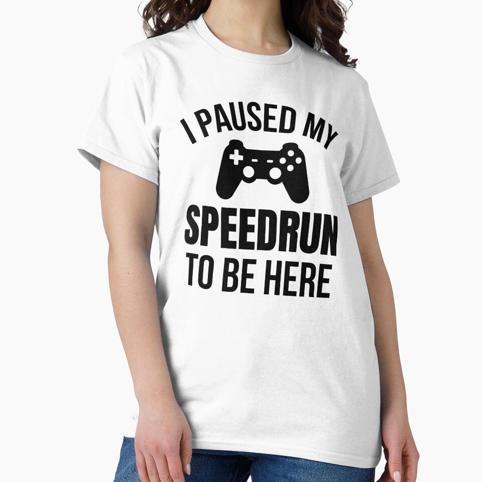 I Paused My Speedrun Controller Graphic – Clean Gamer Design by PHRASEandSTYLE