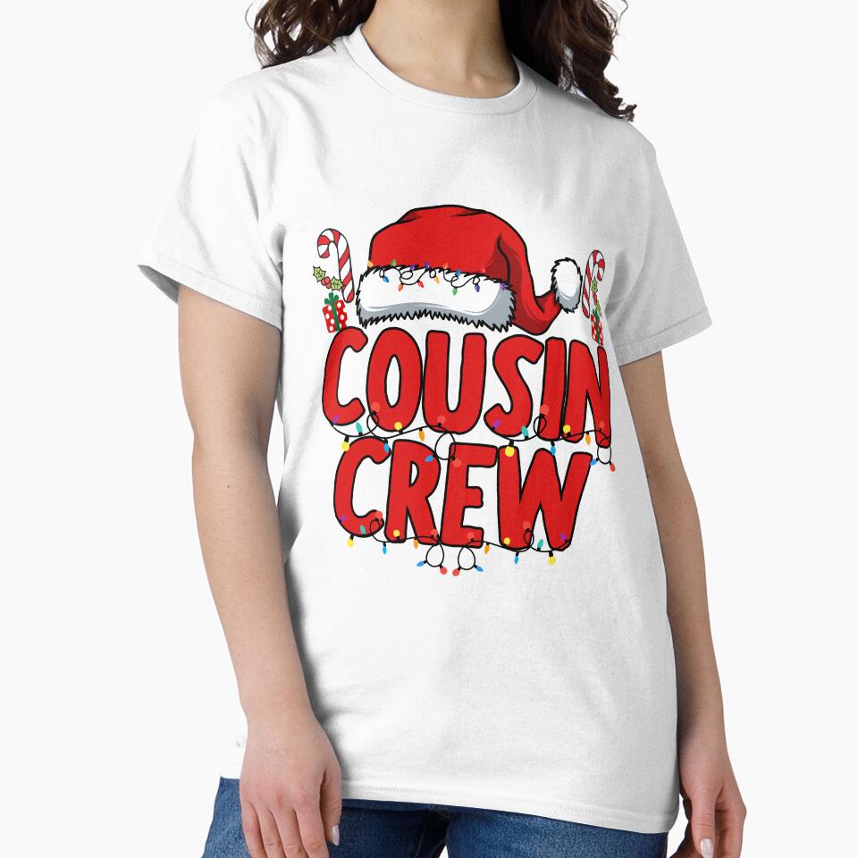 Cousin Crew Red Santa Hat Funny Christmas Matching by thebest-2studio