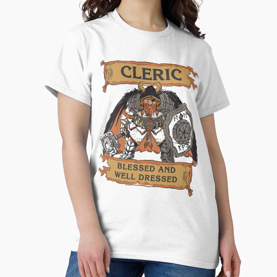 Tabletop RPG Cleric - Blessed And Well Dressed by DungeonCrawlers