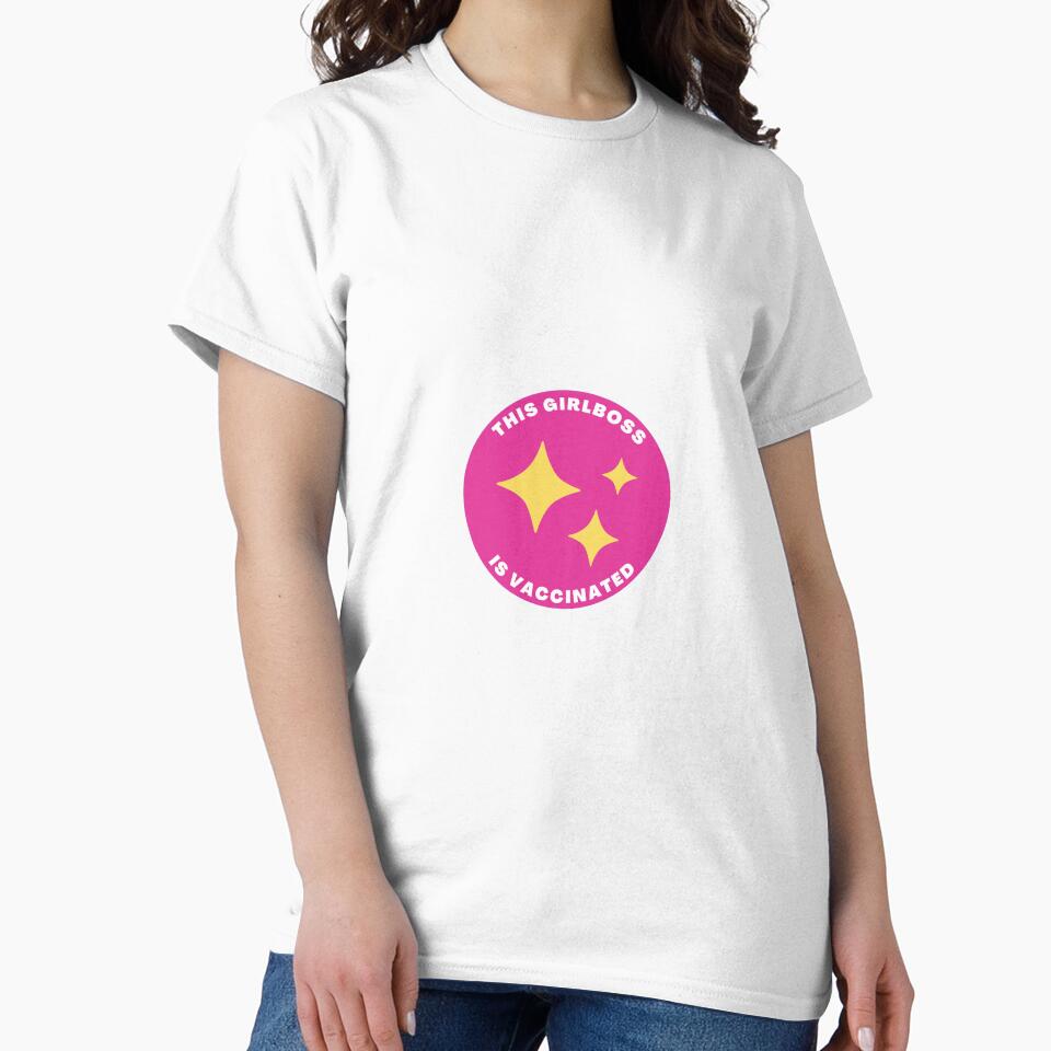 Girlboss Vaccine Sticker by izzymagsdesigns