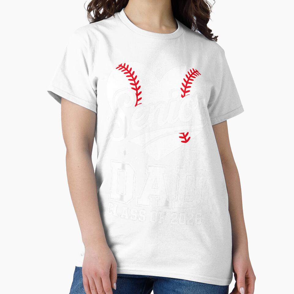 Proud Senior Dad Class of 2026 Baseball Graduation Heart Dad by GreggRoss