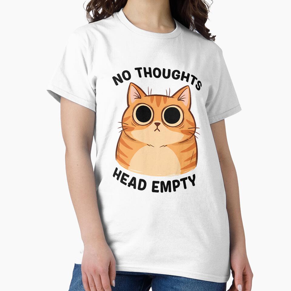 Orange Cat No Thoughts Head Empty Meme by GizmoDesign