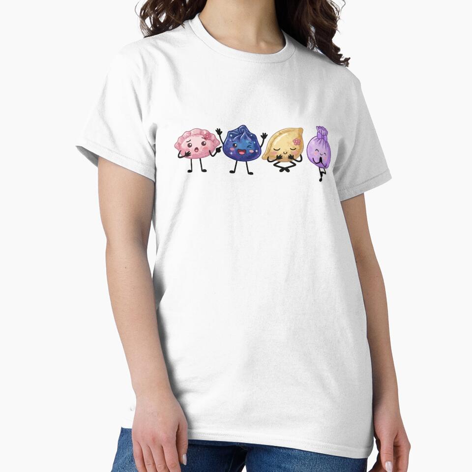 Kawaii Dim Sum Dumpling Squad – Colorful Asian Food Characters by EmeraldeaArt