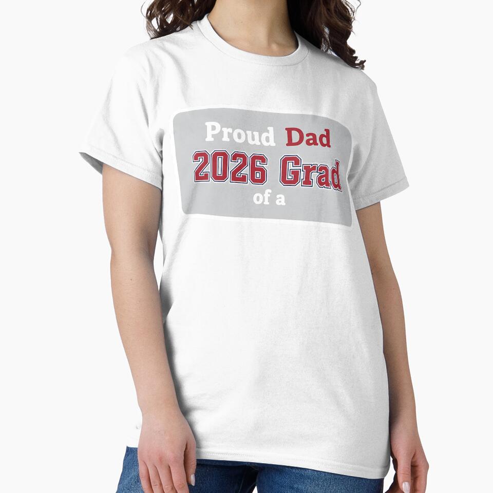 Proud Dad of a 2026 Graduate Sticker by Silent Watch Threads.