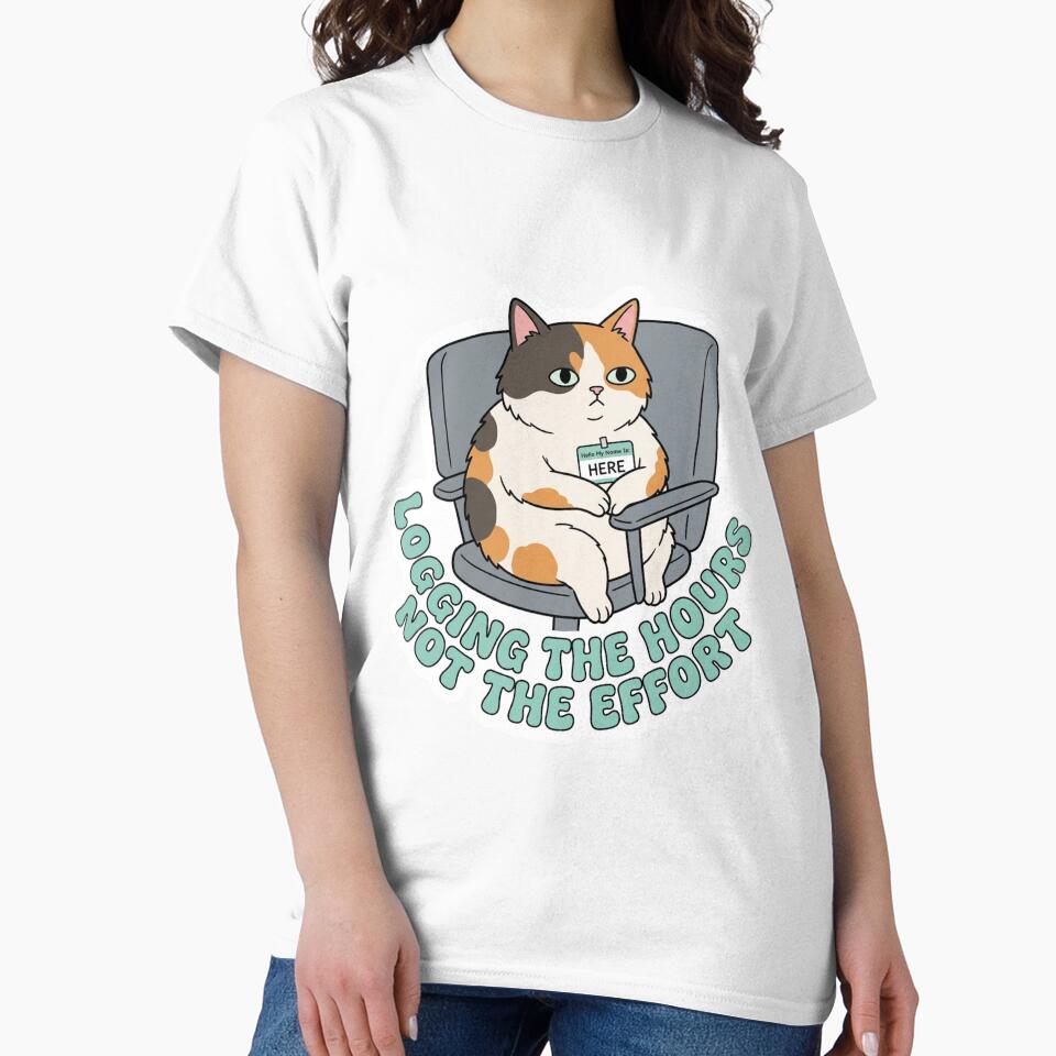 Logging The Hours Not The Effort Quiet Quitting Cat by Cat Meme Fund