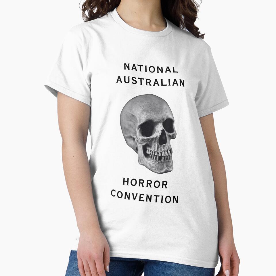 NAHC National Australian Horror Convention Skull Black Lettering by The National Australian Horror Convention