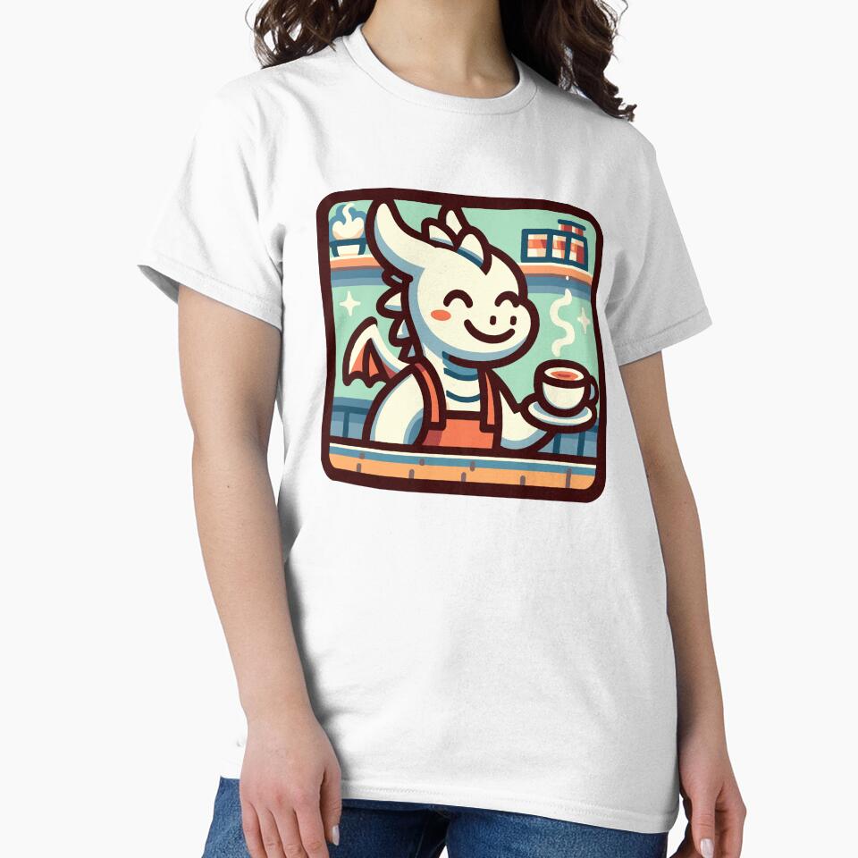 Dragon Barista – Cute Coffee Lover Gift Design by CyfroweMysli