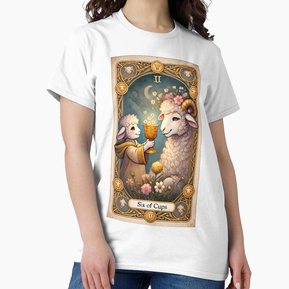 Sheepism – Six of Cups Tarot Card by Thpoar
