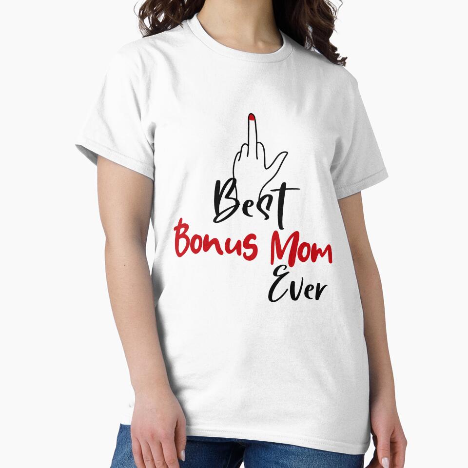 Best Bonus Mom Finger Mug With Middle Finger Mothers Day Birthday Funny Stepmom by EasyPrintGift