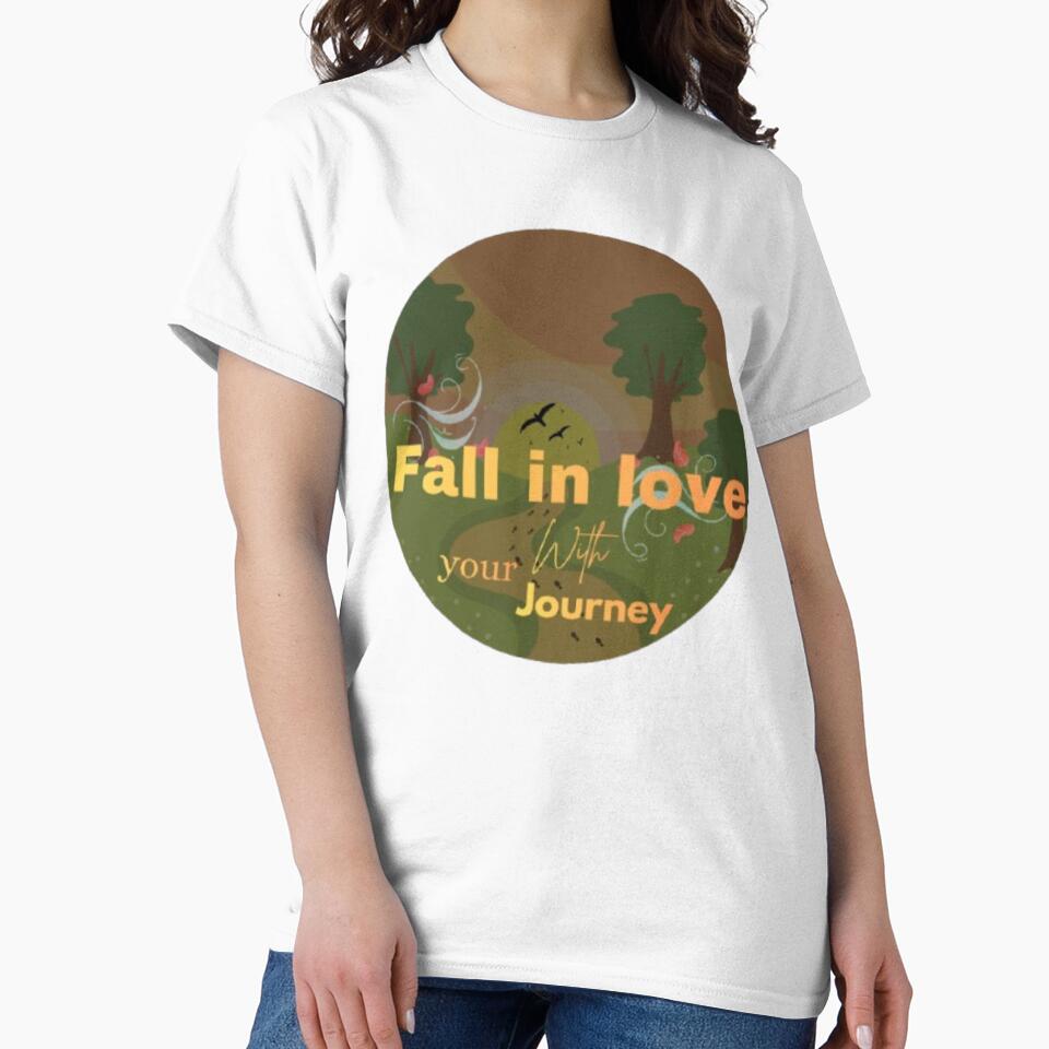 Fall in Love With Your Journey – Aesthetic Self-Growth Quote | Life Path Inspiration | Beautiful Motivational Sticker by CutePearlStudio