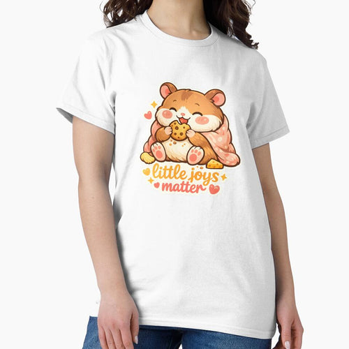 "Little Joys Matter" | Cute Hamster & Cozy Cookie Aesthetic Art by Naviora