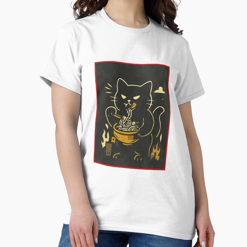 Spicy Noodle Cat – Bold Retro Ramen Art by sorryNOTsorry.brand