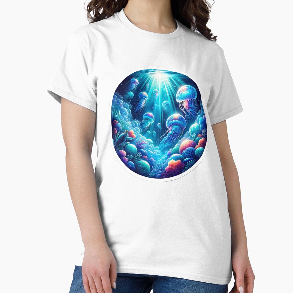 "Enchanting Underwater Marine Life Sticker Design" by ForFamily1120