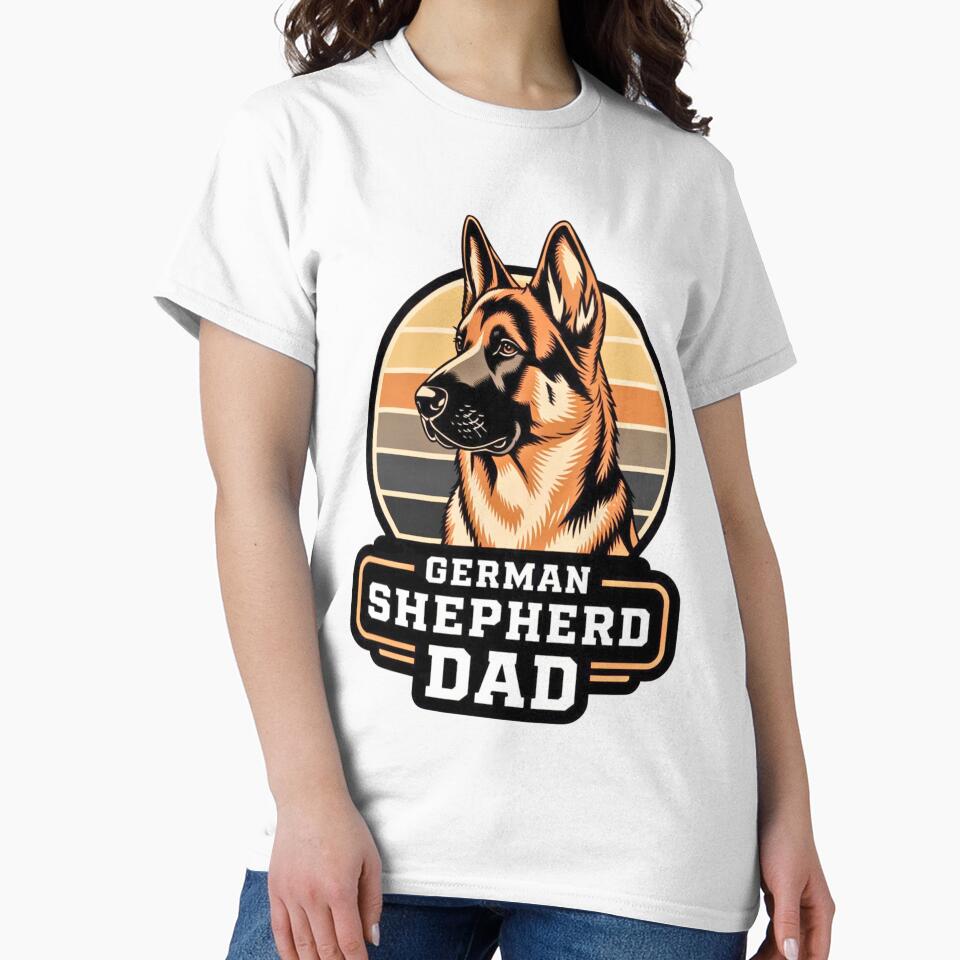 German Shepherd Dad Proud Canine Parent Badge Identity Design by BunBuntheDog-