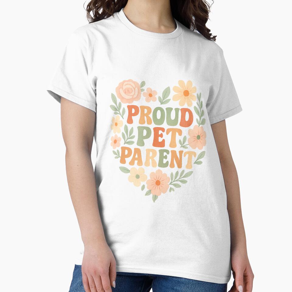 Proud Pet Parent – Floral Animal Lover Heart Design by inkoutninja