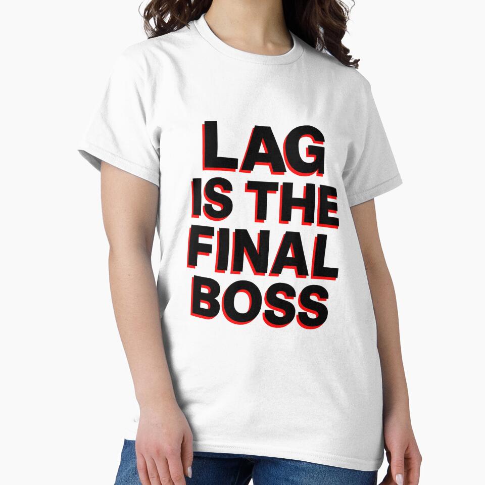 Lag Is the Final Boss — Glitch Typography Gaming Design by Justonemorelvl