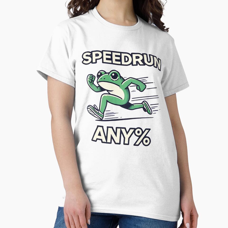 SPEEDRUN ANY% Frog Graphic by ViraliDesigns