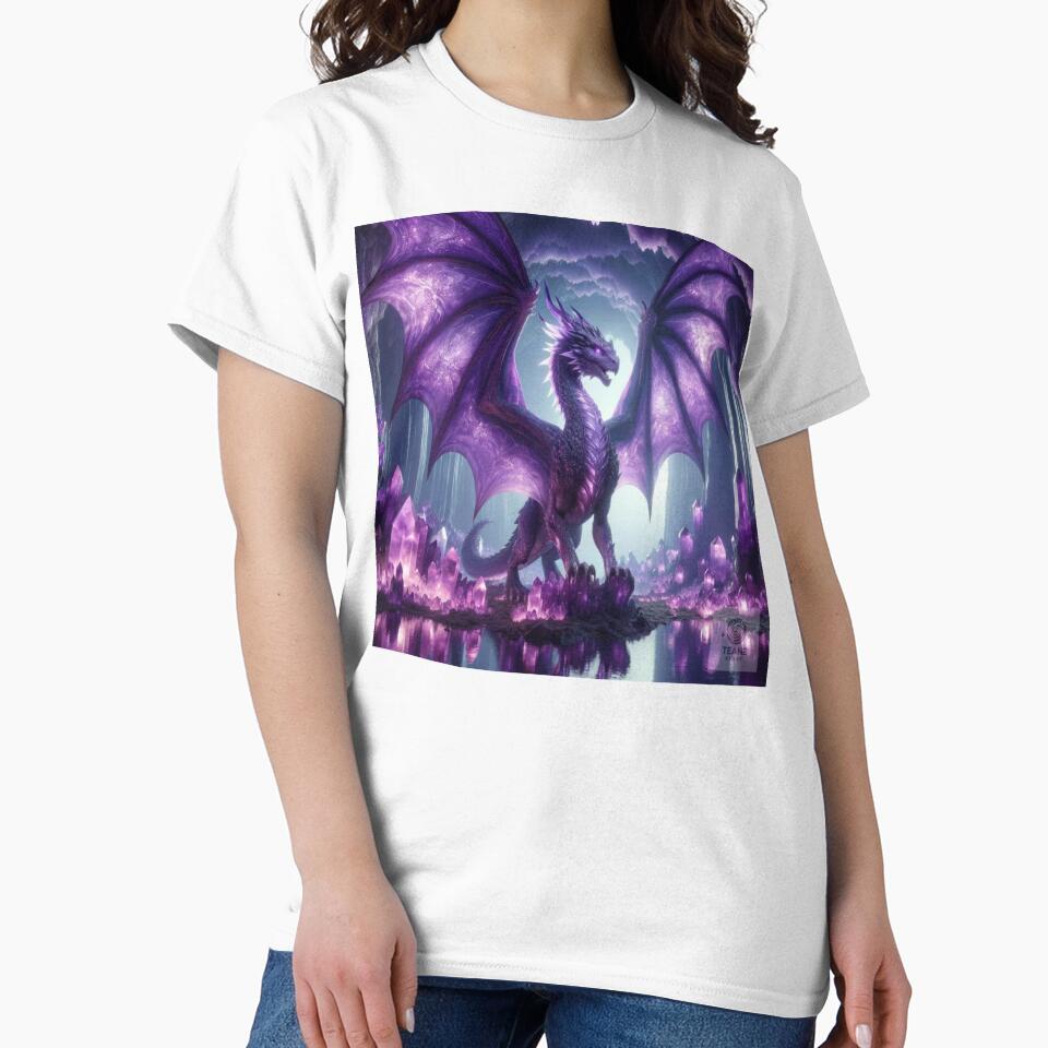 Crystal Amethyst Dragon - Guardian of Spiritual Power and Healing by Te-Ane